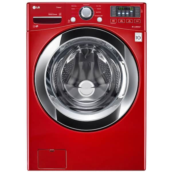 LG 4.5 cu. ft. High Efficiency Front Load Washer with Steam in Red, ENERGY STAR