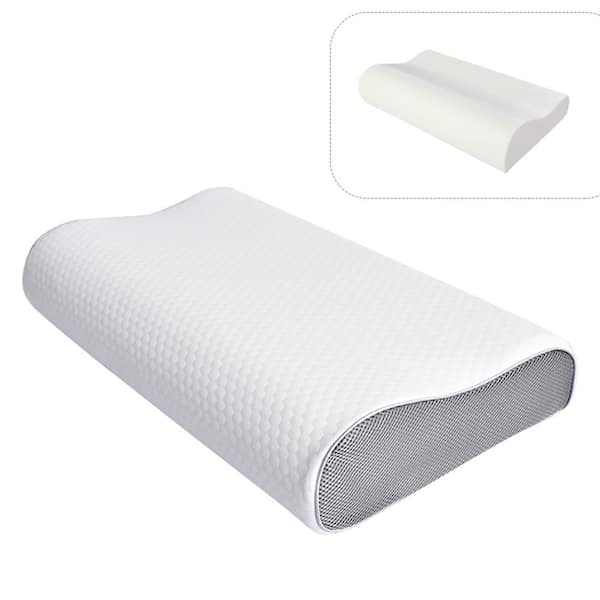 1pc Neck Cervical Pillow, Memory Foam Bed Pillows For Neck Pain Relief,  Adjustable Ergonomic Orthopedic Contour Support Pillow, Removable And  Washable