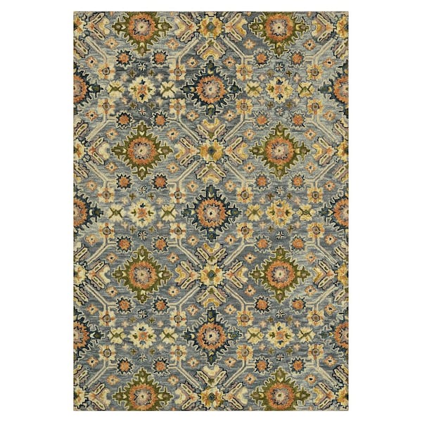 Amer Rugs Jackson 2 x 3 Gray Traditional Pattern Area Rug for High Traffic Living Room Dining Room Bedroom