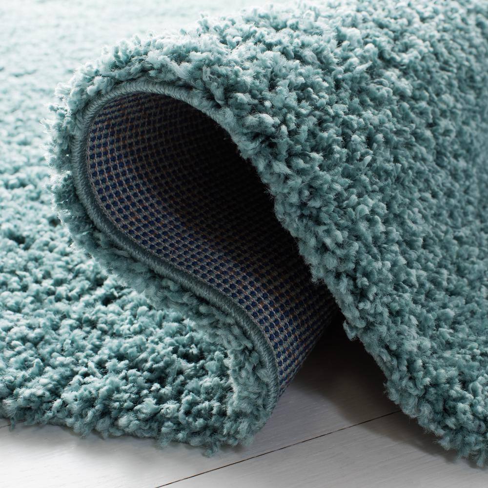Aqua Bliss 59" Hand-Knotted Easy Care Shag Rug