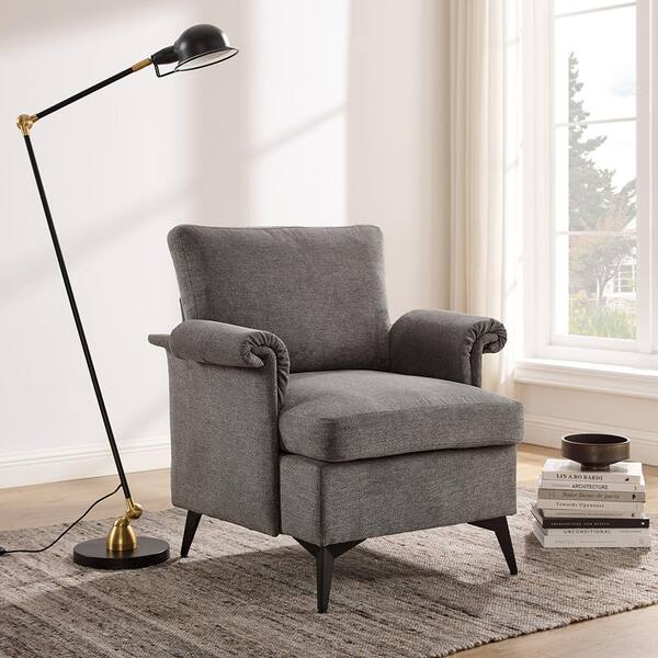 Art Leon MIA Gray Fabric and Lamb Fleece Accent Arm Chair SF032-1-3 - The  Home Depot