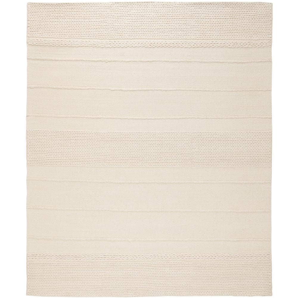 Ivory Hand-Tufted Wool Rectangular 9' x 12' Rug