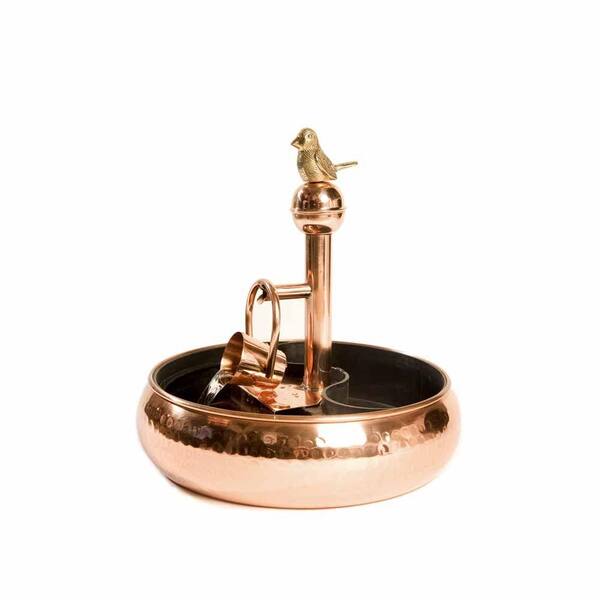 Unique Arts 11 in. x 13 in.Copper Filling and Pouring Bucket Fountain with Planter
