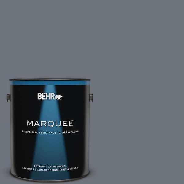 BEHR MARQUEE 1 gal. #750F-5 Silver Hill Satin Enamel Exterior Paint & Primer