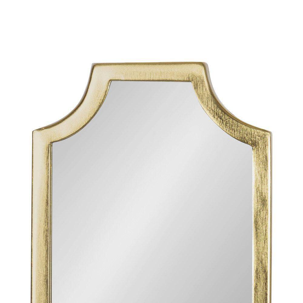 Gold Metal Mirrored Wall Sconce with Glass Candle Holder