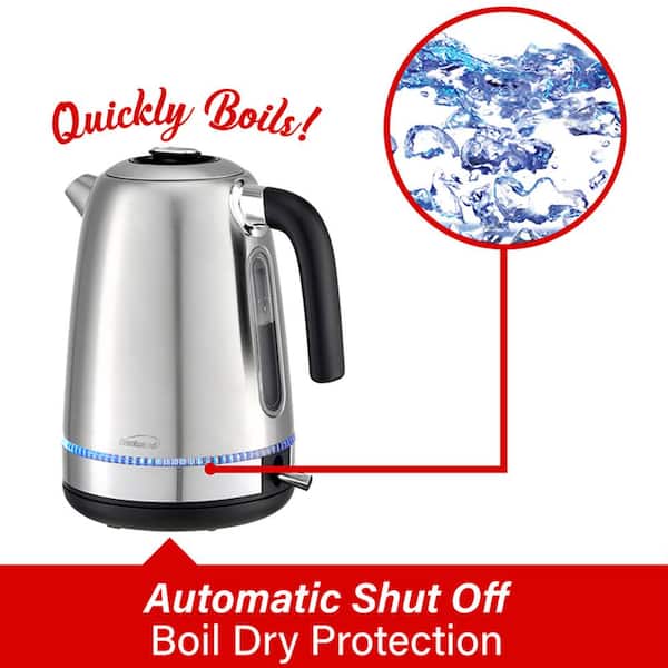 Brentwood Appliances 1-liter Stainless Steel Cordless Electric Kettle