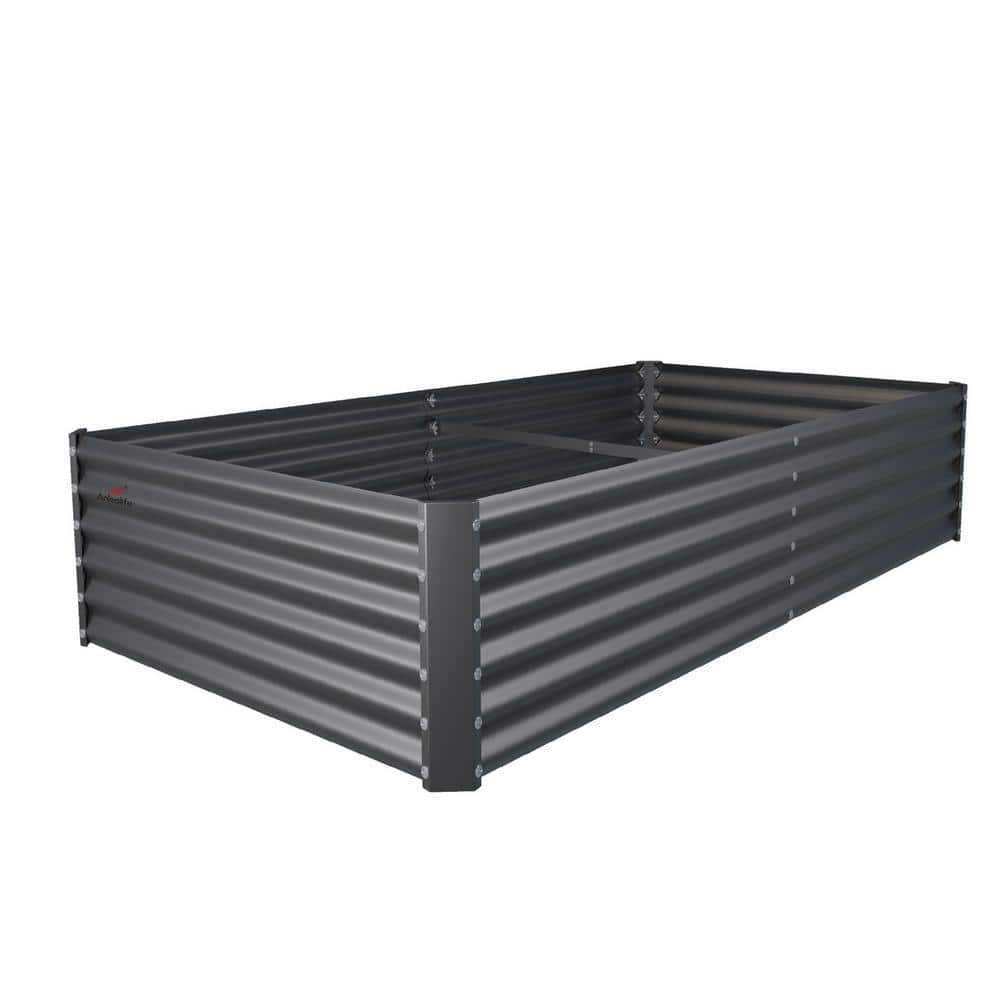 6 ft. x 3 ft. x 1.5 ft. Outdoor Metal Raised Garden Bed Planter Box