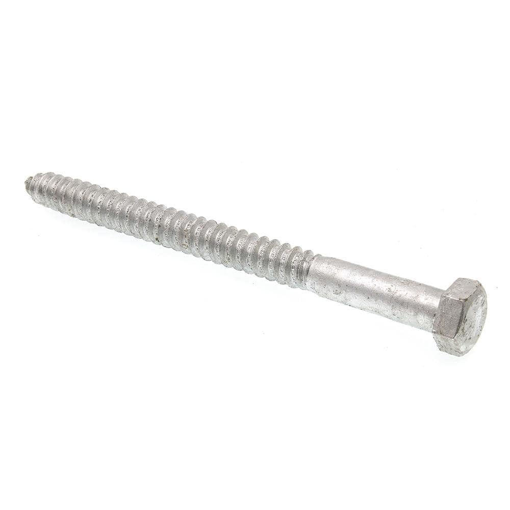 Prime-Line 5/8 in. x 8 in. A307 Grade A Hot Dip Galvanized Steel Hex Lag Screws (10-Pack)