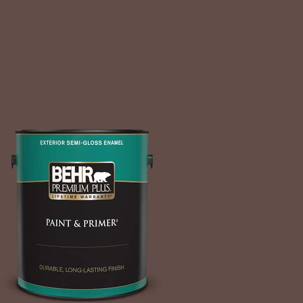 BEHR PREMIUM PLUS 1 gal. #730B-7 English Manor Semi-Gloss Enamel Exterior Paint & Primer