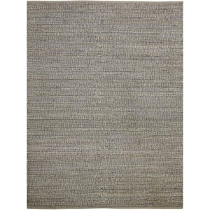 Naturals Dark Gray 5 ft. x 8 ft. Farmhouse Solid Jute Area Rug