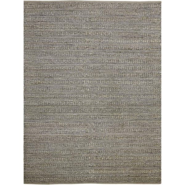Naturals 5 ft. X 8 ft. Dark Gray Solid Color Area Rug