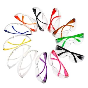 Kids Clear Lens Color Temple Safety glasses, Assorted, (72-Pairs)