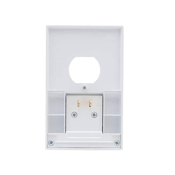 AllTopBargains 4pc Light Sensor LED Night Light Bright Wall Plug Bathroom Nite Lamp Home Stairs