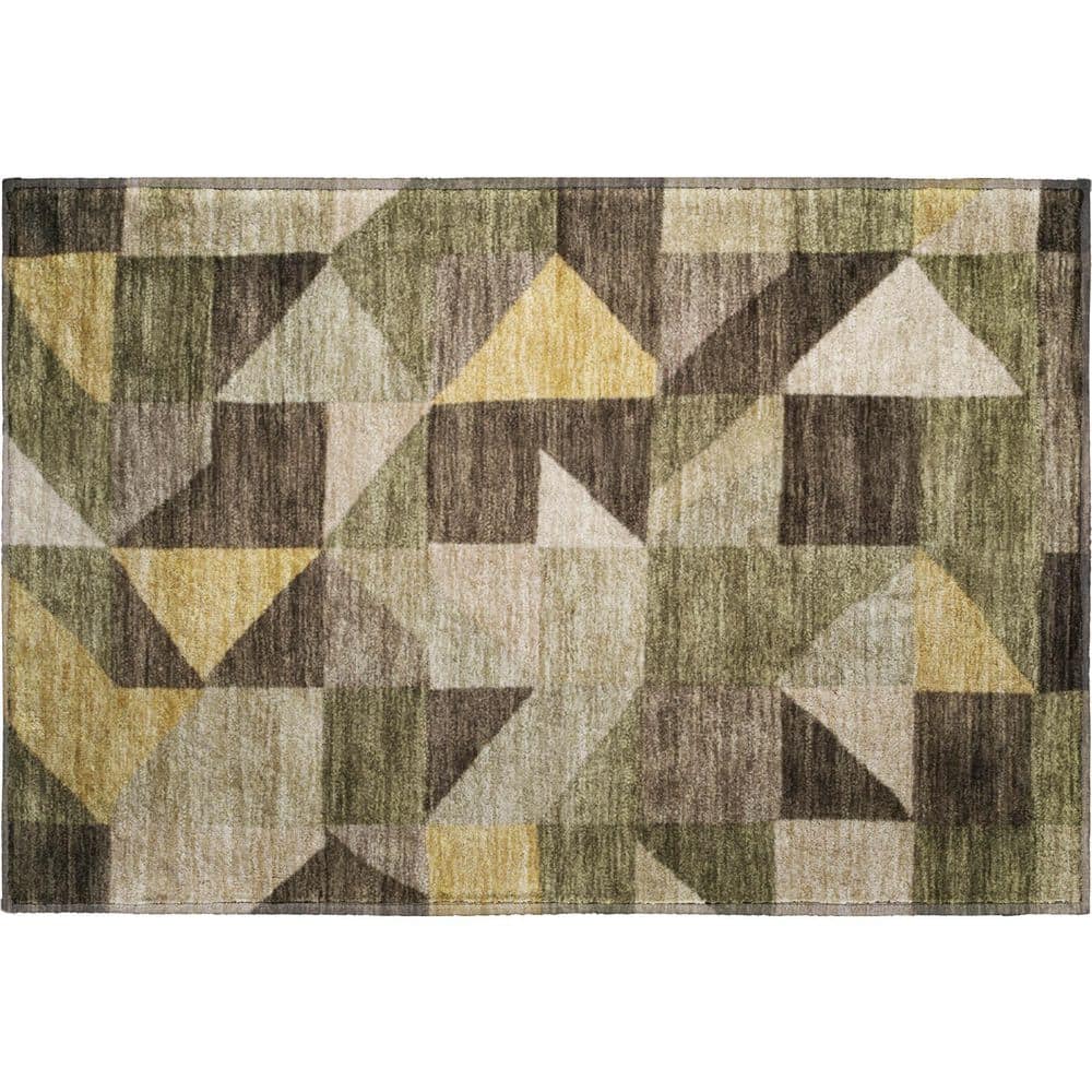 Mayfield Premium Machine Washable Abstract AMF2373 Fern 3 ft. x 4 ft. Area Rug price history on PriceWatchPro