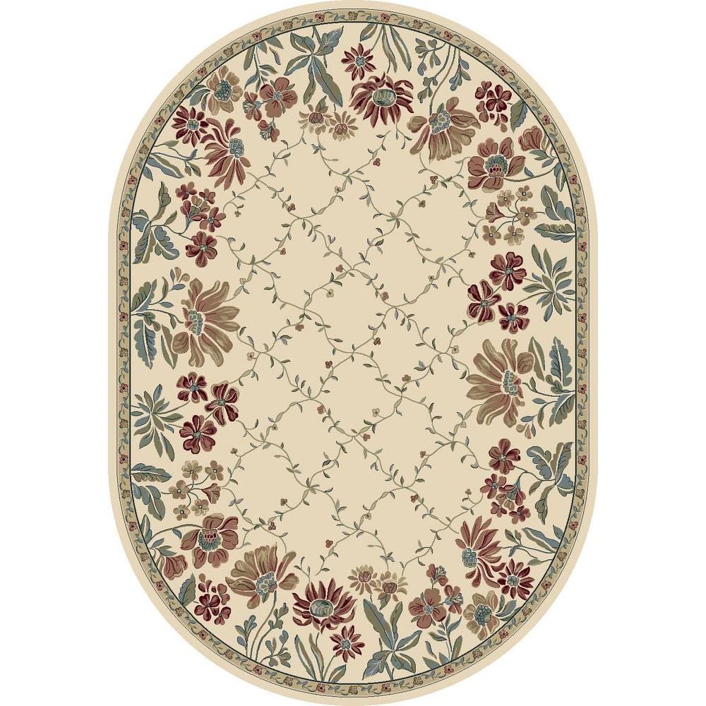 Coughlin Ivory 7 ft. x 10 ft. Indoor Oval Area Rug 9172460440 The Home Depot