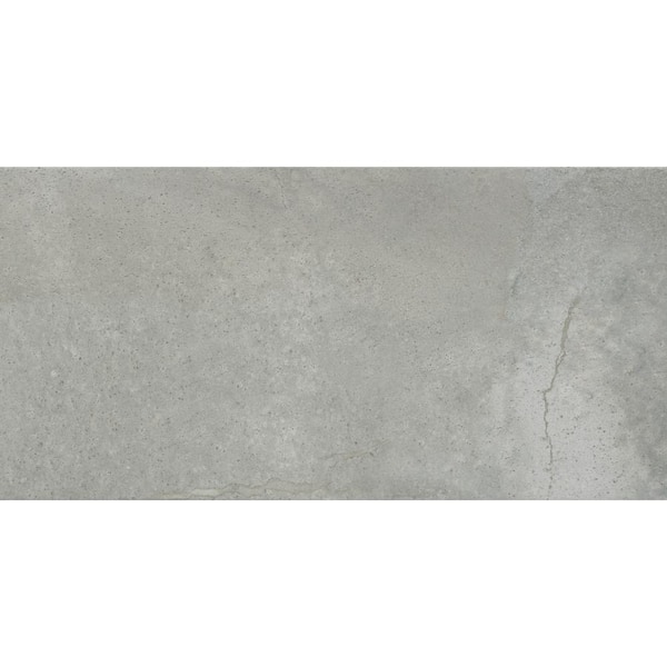 EMSER TILE Pienza Secco 11.81 in. x 23.62 in. Matte Porcelain Concrete Look Floor and Wall Tile (13.566 sq. ft. /Case)