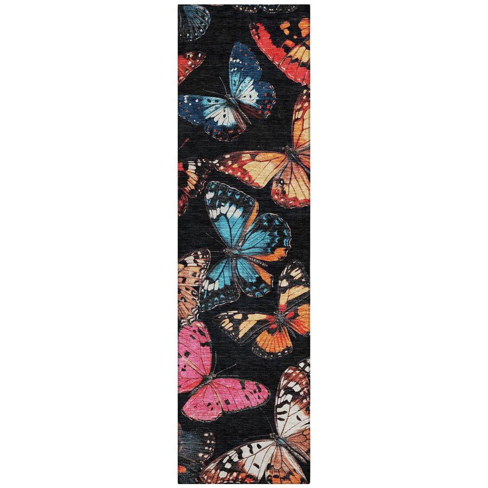 Chantille Machine Washable Indoor/Outdoor Abstract ACN2201 Black 2 ft. 3 in. x 7 ft. 6 in. Runner Rug price history on PriceWatchPro