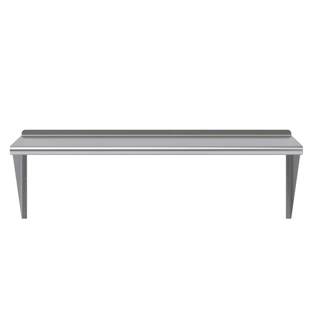 48" x 24" Stainless Steel Wall Shelf with Brackets