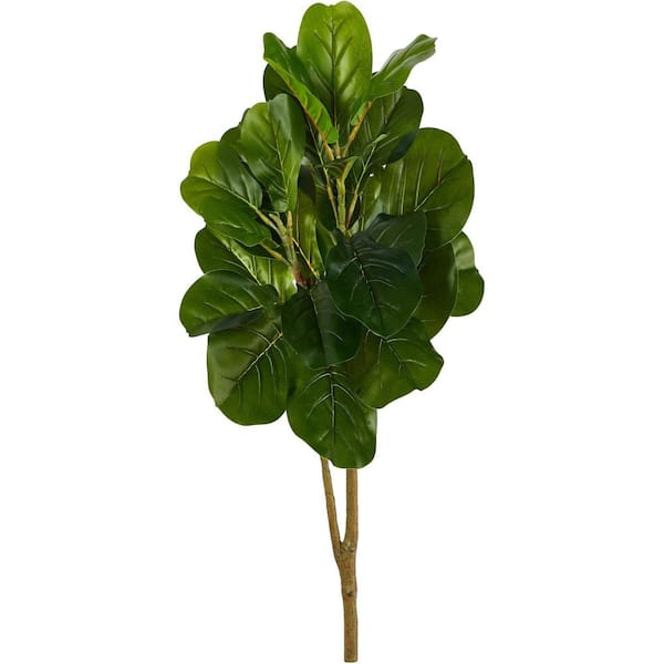 HOME IMPORTS EMPORIUM 2.5 ft. Artificial Fiddle Leaf Tree in Brown Stand, Artificial Indoor Home Decor Plant