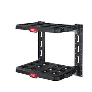 Milwaukee Milwaukee PACKOUT 22.3 in. Black Resin Racking Kit with Metal Reinforced Frame and Integrated Handle
