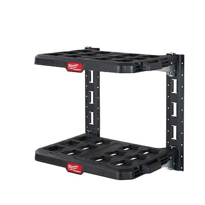 Milwaukee PACKOUT 22.3 in. Black Resin Racking Kit with Metal Reinforced Frame and Integrated Handle