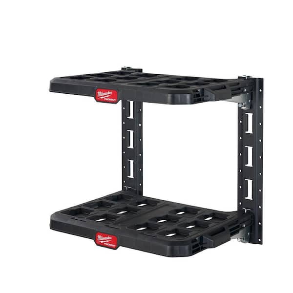 Milwaukee PACKOUT 22.3 in. Black Resin Racking Kit with Metal Reinforced Frame and Integrated Handle