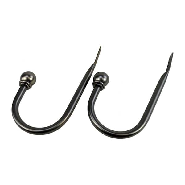 Versailles Home Fashions Slate Hook Curtain Holdback (Set of 2)