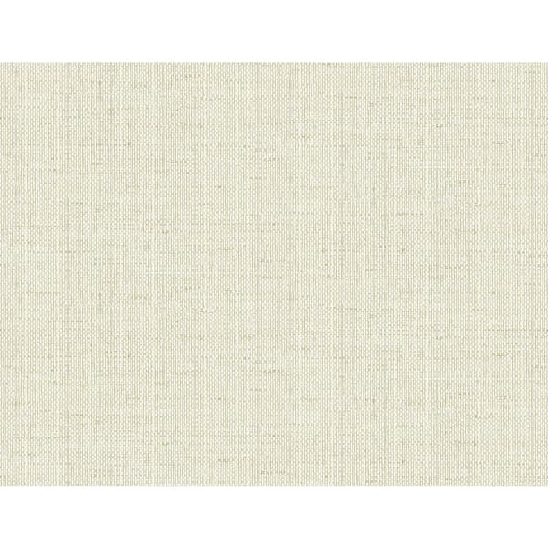 LILLIAN AUGUST 60.75 sq. ft. Coastal Haven Cream Kaya Faux Paperweave Embossed Vinyl Unpasted Wallpaper Roll