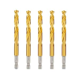 SHOCKWAVE 5/16 in. Titanium Twist Drill Bit (5-Pack)