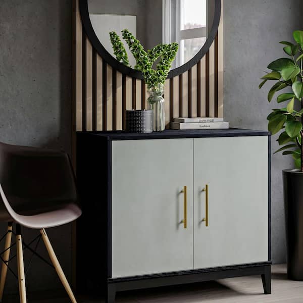 SHAGREEN 2 DOOR CABINET - BLACK