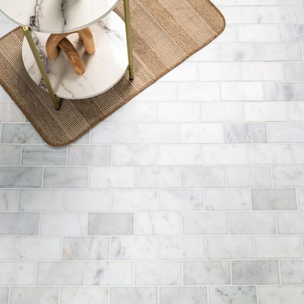 MSI Greecian White 3 in. x 6 in. Polished Marble Floor and Wall Tile (1 sq. ft. / case)