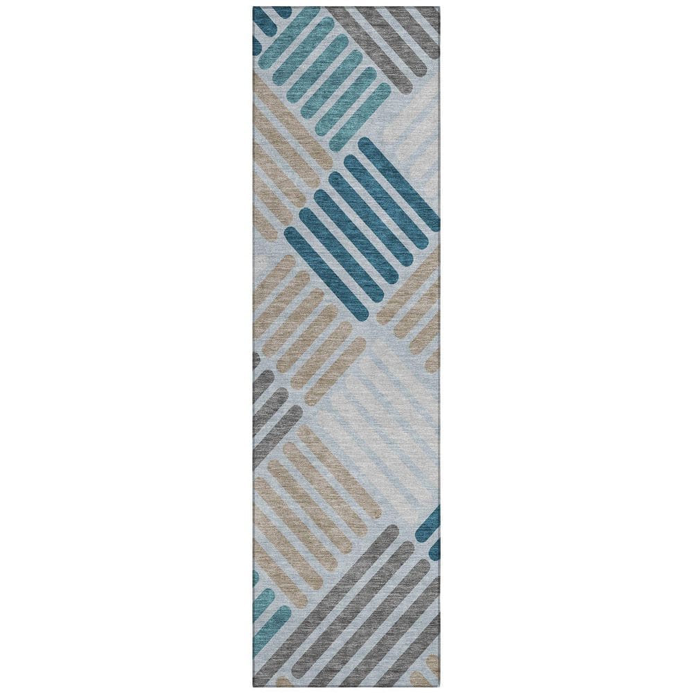 Chantille Machine Washable Indoor/Outdoor Abstract ACN2339 Teal 2 ft. 3 in. x 7 ft. 6 in. Runner Rug price history on PriceWatchPro