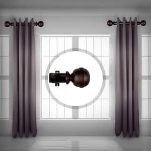 Jovian 1.5 inch Side Single Curtain Rod Adjustable 12-20 inch long (Set of 2) - Cocoa