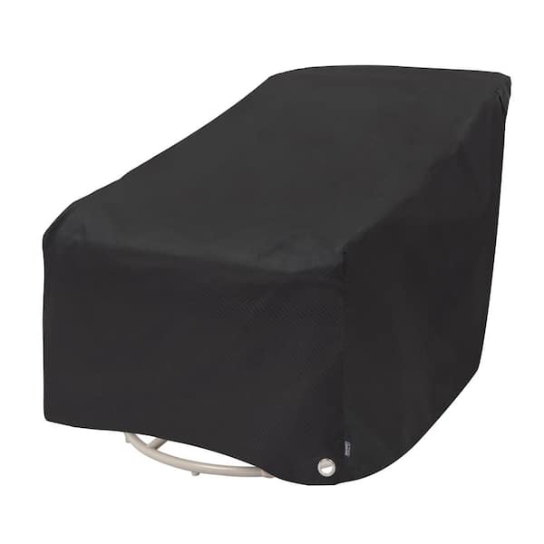 MODERN LEISURE Garrison 37.5 in. L x 39.25 in. W x 38.5 in. H Waterproof Black Diamond Patio Swivel/Lounge Chair Cover