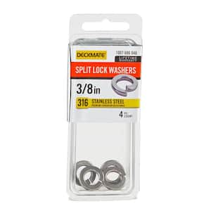 Marine Grade Stainless Steel 3/8 in. Split Lock Washer (4 Pieces)