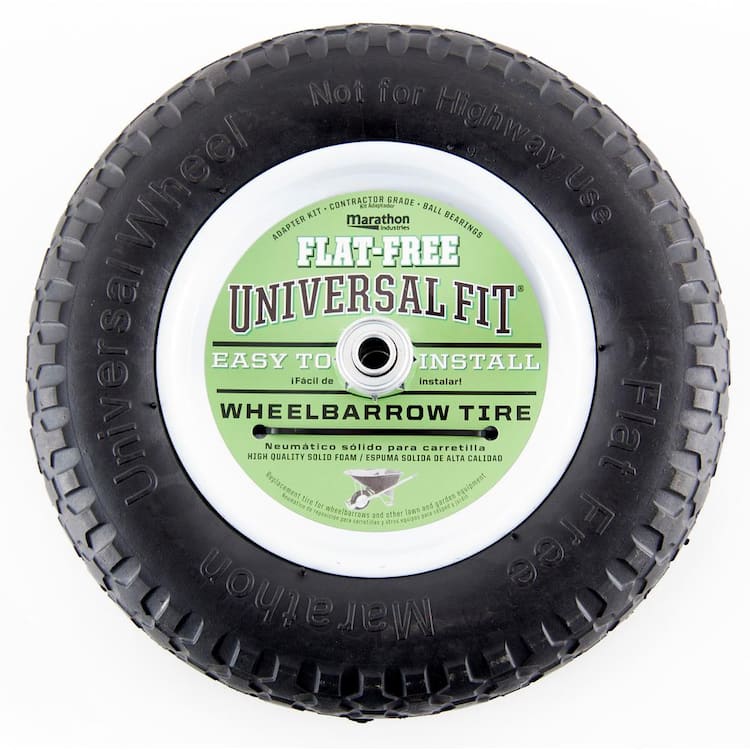 Marathon 14.5 in. Flat Free Universal Wheelbarrow Wheel