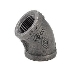 3/4 in. Black Malleable Iron 45 degree FPT x FPT Elbow Fitting