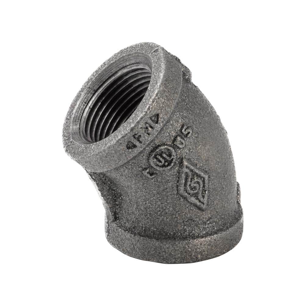 3/4" Black Malleable Iron Pipe Fittings Kit - 5 Elbows, 5 Tees, 5 Caps