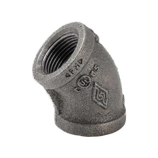 Southland 3/4 in. Black Malleable Iron 45 degree FPT x FPT Elbow Fitting