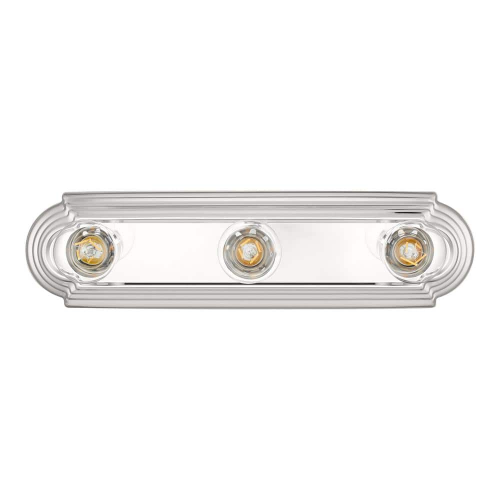 Hampton Bay 18 in. 3-Light Chrome Finish Vanity Light