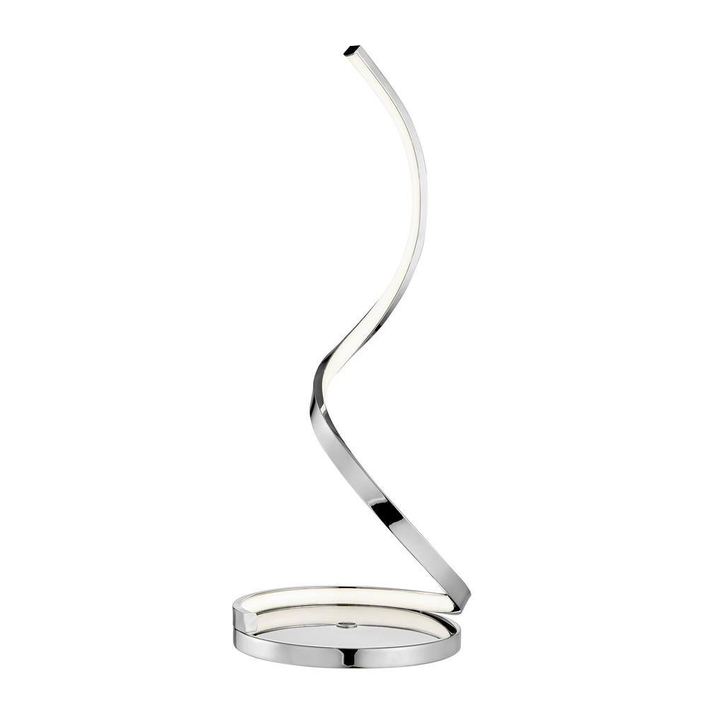 chrome spiral table lamp