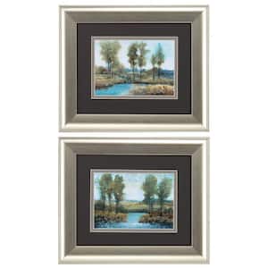 13 in. X 11 in. Brushed Silver Gallery Picture Frame Stream Side (Set of 2)