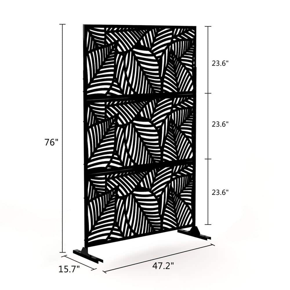 Reviews for 6.5 ft. H x 4 ft. W Patio Laser Cut Metal Privacy Screen in ...