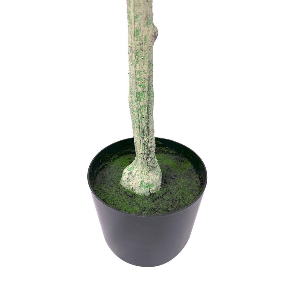 5' Black Plastic Potted Artificial Olive Tree