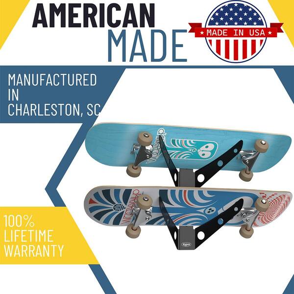 thumbnail image 2 of Simhoa Skateboard Wall Hanger Bracket Sturdy With Sponge Pad Steel Wall Mounted Vertical For Home Garage Display Rack Storage Holder 2 of 9