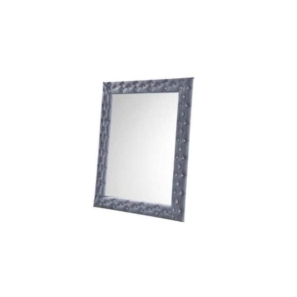 HomeRoots 56 in. W x 74 in. H Wood Gray Decorative Mirror