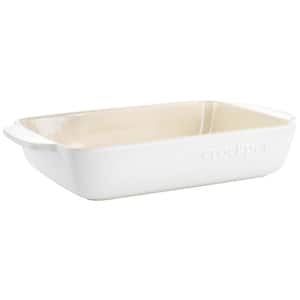 Crock-pot 986100817M Denhoff Ribbed 8 in. Square Stoneware Nonstick Casserole Dish in Red