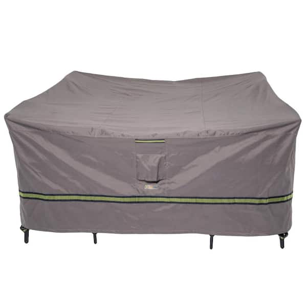 Classic Accessories Duck Covers Soteria 92 in. Grey Square Patio Table ...