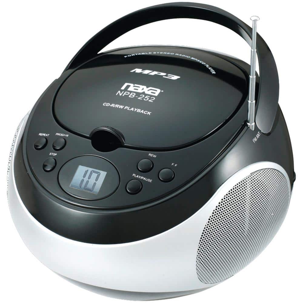 inval terrorisme Necklet Naxa Black Portable MP3/CD Player with AM/FM Stereo Radio-98577696M - The  Home Depot