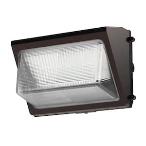 500-Watt Equivalent Selectable Lumen Bronze Dusk to Dawn Integrated LED 5CCT Selectable Commercial Wall Pack Light